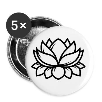 See rose - Buttons groß 56 mm (5er Pack) - Weiß - Vorne