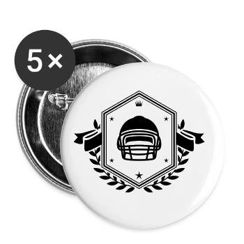 Football Helmet Shield - Buttons large 2.2''/56 mm (5-pack) - white - Front