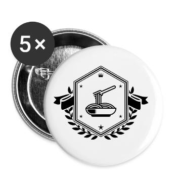 Spaghetti wappen - Buttons groß 56 mm (5er Pack) - Weiß - Vorne