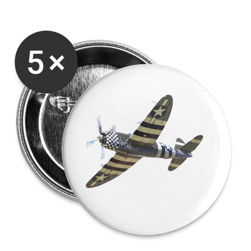 P-47 Thunderbolt - Buttons groß 56 mm (5er Pack)