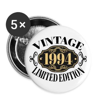 Jahrgang 1994 30. Geburtstag, Männer Frauen 30 Jahre alt - Buttons groß 56 mm (5er Pack) - Weiß - Vorne