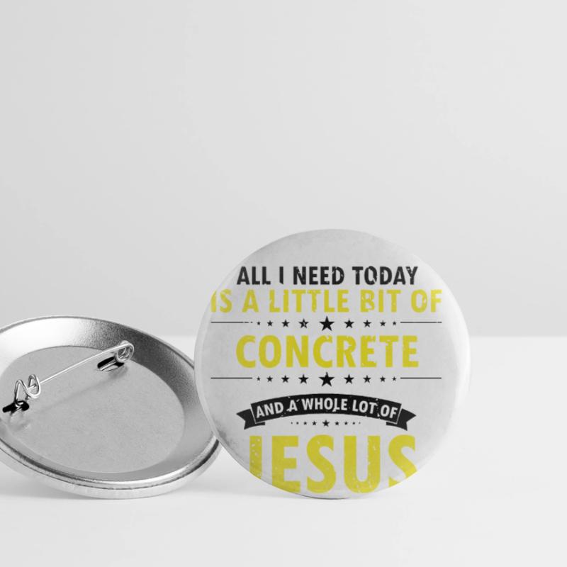 Concrete builder design for construction workers and construction site Buttons large 2.2''/56 mm (5-pack)