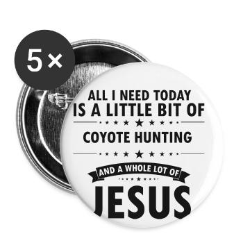 Coyote Design for Coyote Shreactors - Buttons large 2.2''/56 mm (5-pack) - white - Front
