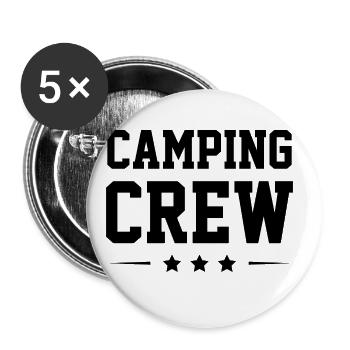 Camping Crew - Buttons groß 56 mm (5er Pack) - Weiß - Vorne