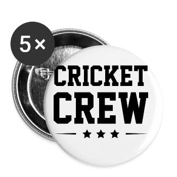Cricket Crew - Buttons groß 56 mm (5er Pack) - Weiß - Vorne