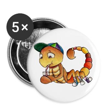 Sternzeichen: Skorpion - Buttons groß 56 mm (5er Pack) - Weiß - Vorne