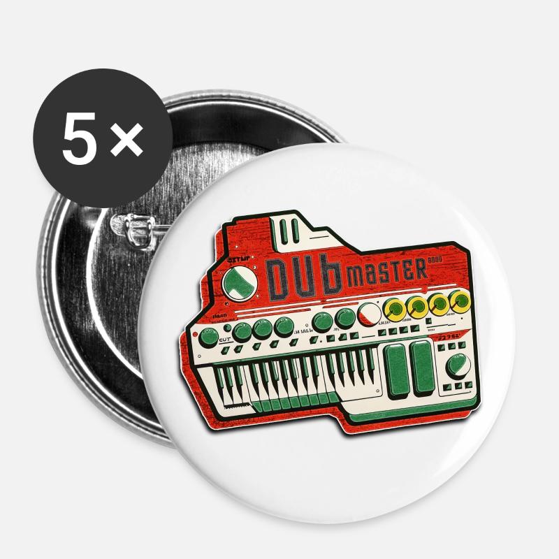 Dub Master - Buttons groß 56 mm (5er Pack) - Weiß