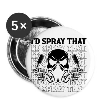 Car Painter Offer for Car Painters - Buttons large 2.2''/56 mm (5-pack) - white - Front