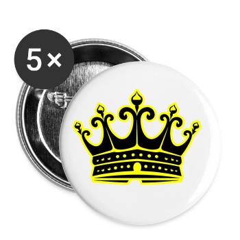 Crown Royal Symbol - Buttons large 2.2''/56 mm (5-pack) - white - Front