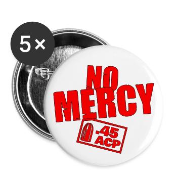 NoMercy 45acp red - Buttons groß 56 mm (5er Pack) - Weiß - Vorne