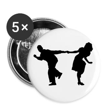 Dancers2 - Buttons large 2.2''/56 mm (5-pack) - white - Front