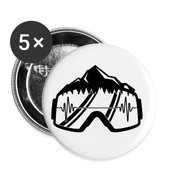 ski goggles pulse - Buttons large 2.2''/56 mm (5-pack) - white - Front