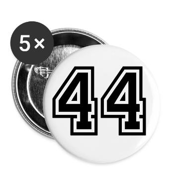 44 Zahl symbol - Buttons groß 56 mm (5er Pack) - Weiß - Vorne