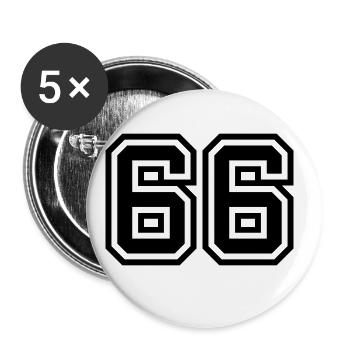 66 number symbol - Buttons large 2.2''/56 mm (5-pack) - white - Front