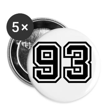 93 Symbole numérique - Lot de 5 grands badges (56 mm) - blanc - Devant