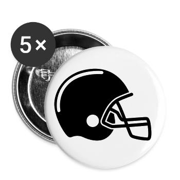 Icône Casque de football - Lot de 5 grands badges (56 mm) - blanc - Devant