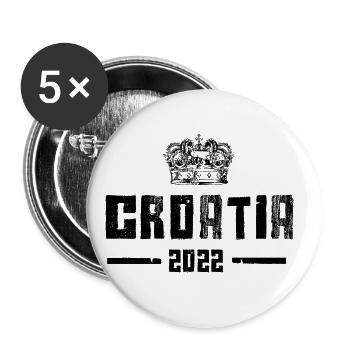 Croatia 2022 - Buttons large 2.2''/56 mm (5-pack) - white - Front
