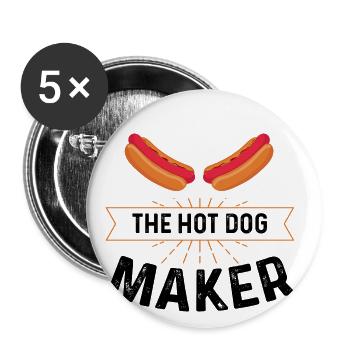 Hot Dog Maker Grill Papa BBQ Hot Dog - Buttons large 2.2''/56 mm (5-pack) - white - Front
