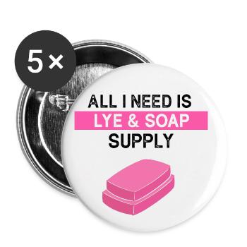 Conception de fabrication de savon pour les conceptions de fabricants de savon - Lot de 5 grands badges (56 mm) - blanc - Devant
