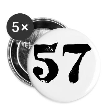 57 number jersey - Buttons large 2.2''/56 mm (5-pack) - white - Front