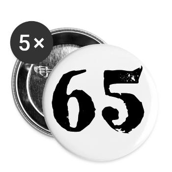 65 number jersey - Buttons large 2.2''/56 mm (5-pack) - white - Front