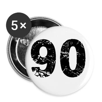 90 number jersey - Buttons large 2.2''/56 mm (5-pack) - white - Front