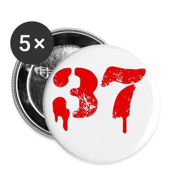37 Symbole numérique - Lot de 5 grands badges (56 mm) - blanc - Devant