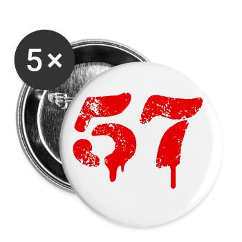 Symbole numérique 57 - Lot de 5 grands badges (56 mm) - blanc - Devant