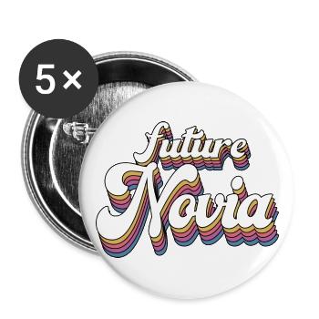 Future Novia Girlfriend Engagement Wedding Gift - Buttons large 2.2''/56 mm (5-pack) - white - Front