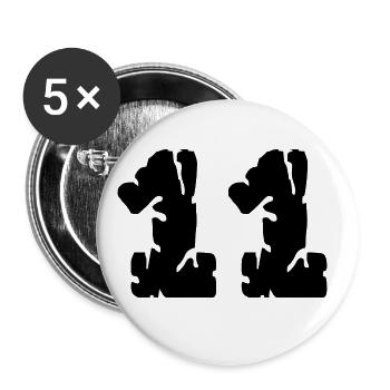 11 Number jersey - Buttons large 2.2''/56 mm (5-pack) - white - Front