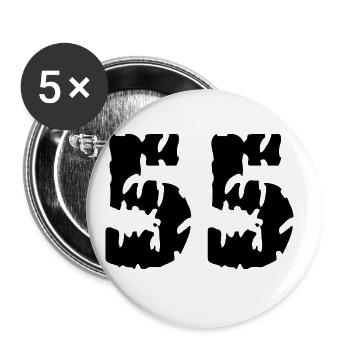 55 Number jersey - Buttons large 2.2''/56 mm (5-pack) - white - Front