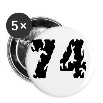 74 Number jersey - Buttons large 2.2''/56 mm (5-pack) - white - Front
