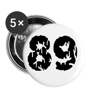 89 Number jersey - Buttons large 2.2''/56 mm (5-pack) - white - Front