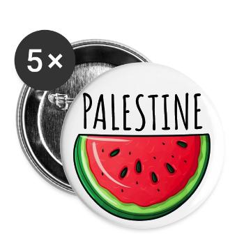 Palestine Watermelon - Buttons large 2.2''/56 mm (5-pack) - white - Front