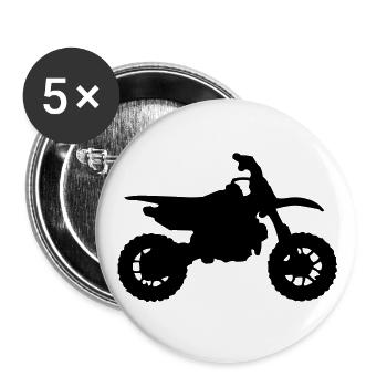 tr_moto - Lot de 5 grands badges (56 mm) - blanc - Devant