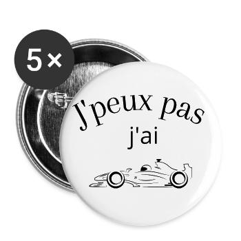 J'peux pas j'ai formule1 - Lot de 5 grands badges (56 mm) - blanc - Devant