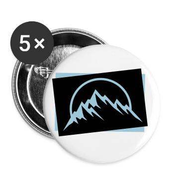 Montagnes symbole de la nature icône - Lot de 5 grands badges (56 mm) - blanc - Devant