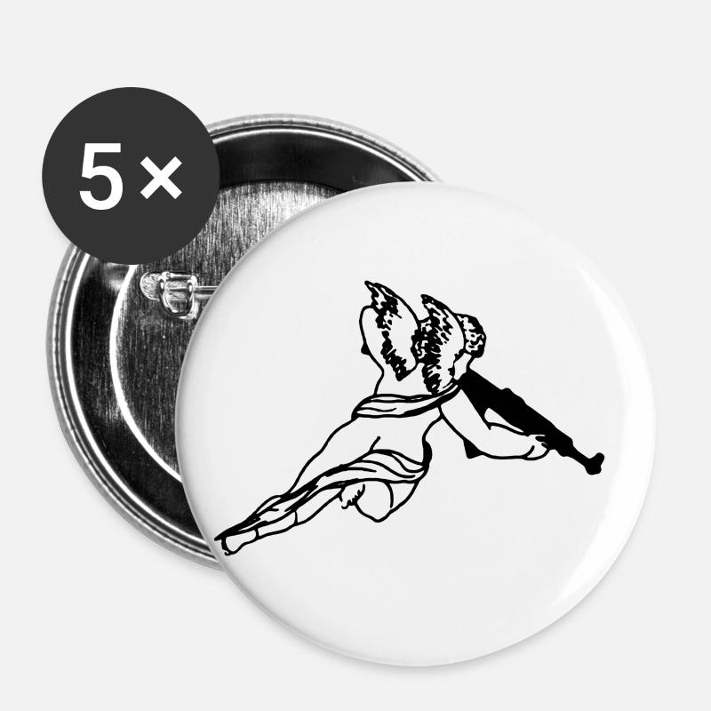 ENGEL - Buttons groß 56 mm (5er Pack) - Weiß