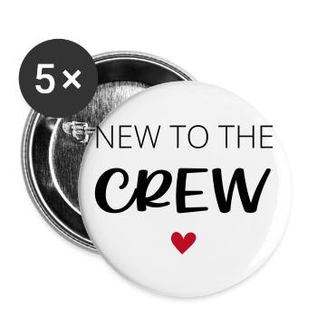 New to the Crew / Cousin Crew - Buttons large 2.2''/56 mm (5-pack) - white - Front