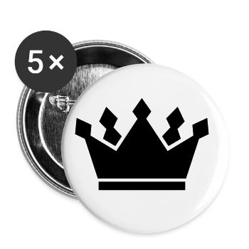 Krone Symbol icon - Buttons groß 56 mm (5er Pack) - Weiß - Vorne