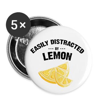 Limonade Limonade Limonade Limonade Stand Design - Lot de 5 grands badges (56 mm) - blanc - Devant