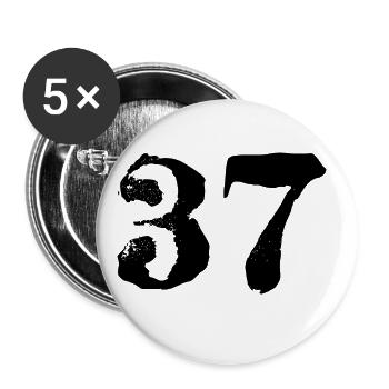 37 Number jersey - Buttons large 2.2''/56 mm (5-pack) - white - Front