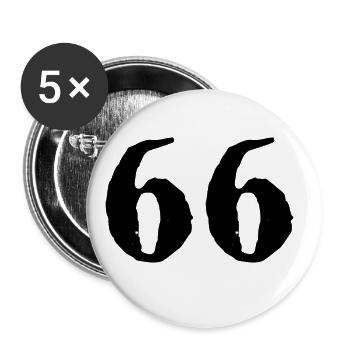 Maillot à 66 numéros - Lot de 5 grands badges (56 mm) - blanc - Devant