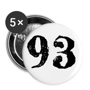 93 number jersey - Buttons large 2.2''/56 mm (5-pack) - white - Front