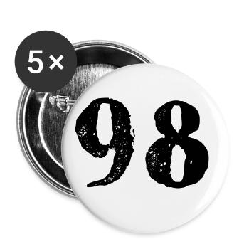 98 number jersey - Buttons large 2.2''/56 mm (5-pack) - white - Front