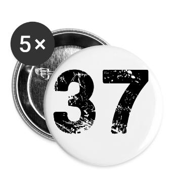 37 Number jersey - Buttons large 2.2''/56 mm (5-pack) - white - Front