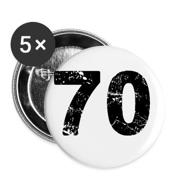 70 number jersey - Buttons large 2.2''/56 mm (5-pack) - white - Front