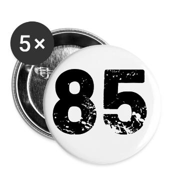 85 number jersey - Buttons large 2.2''/56 mm (5-pack) - white - Front