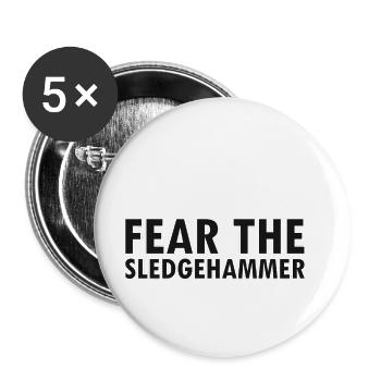 House demolition and house renovation - Buttons large 2.2''/56 mm (5-pack) - white - Front