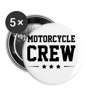 Motorcycle Crew - Buttons large 2.2''/56 mm (5-pack) - white - Front
